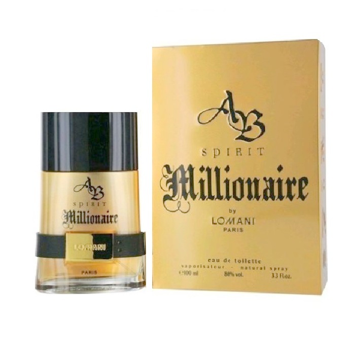 AB Spirit Millionaire Cologne by Lomani 3.3oz Eau De Toilette Spray for men